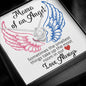 Mama of an Angel Love Knot Necklace - Sometimes the smallest things 14K White Gold Finish / Two-Toned Box Jewelry Giftinum