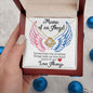 Mama of an Angel Love Knot Necklace - Sometimes the smallest things 14K White Gold Finish / Two-Toned Box Jewelry Giftinum