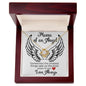 Mama of an Angel Love Knot Necklace - Sometimes the smallest things 18K Yellow Gold Finish / Luxury Box w/LED Jewelry Giftinum