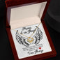 Mama of an Angel Love Knot Necklace - Sometimes the smallest things 14K White Gold Finish / Two-Toned Box Jewelry Giftinum