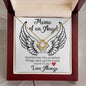 Mama of an Angel Love Knot Necklace - Sometimes the smallest things 14K White Gold Finish / Two-Toned Box Jewelry Giftinum