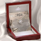 Mom Necklace - There are no words good enough 14K White Gold Finish / Mahogany w/LED Jewelry Giftinum