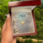 Mom Necklace - There are no words good enough 18K Yellow Gold Finish / Mahogany w/LED Jewelry Giftinum