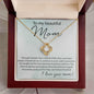 Mom Necklace - You Taught Me Patience 18K Yellow Gold Finish / Luxury Box w/LED Jewelry Giftinum