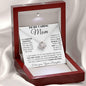 Mom Necklace - Forever Grateful 14K White Gold Finish / Luxury Box with LED Jewelry Giftinum