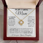 Mom Necklace - Forever Grateful 18K Yellow Gold Finish / Luxury Box with LED Jewelry Giftinum