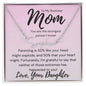 Mom Script Name Necklace - Head might explode Polished Stainless Steel / Standard Box Jewelry Giftinum