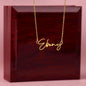 Mom Script Name Necklace - Head might explode Polished Stainless Steel / Standard Box Jewelry Giftinum