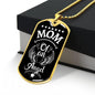 Mom of an Angel Dog Tag Necklace Military Chain (Silver) / No Jewelry Giftinum