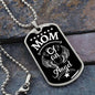 Mom of an Angel Dog Tag Necklace Military Chain (Silver) / No Jewelry Giftinum