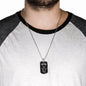 Mom of an Angel Dog Tag Necklace Military Chain (Silver) / No Jewelry Giftinum