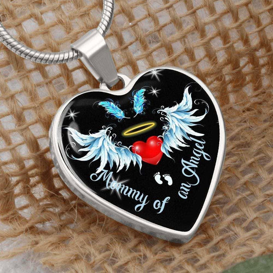 Mommy of an Angel Luxury Necklace (Silver) / No Jewelry Giftinum