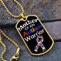 Mother of an Autism Warrior Necklace Military Chain (Silver) / No Jewelry Giftinum