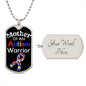 Mother of an Autism Warrior Necklace Military Chain (Silver) / Yes Jewelry Giftinum