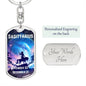 Sagittarius Keychain Dog Tag with Swivel Keychain (Steel) / Yes Jewelry Giftinum