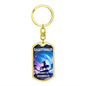 Sagittarius Keychain Dog Tag with Swivel Keychain (Gold) / No Jewelry Giftinum