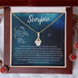 Scorpio Zodiac Birthday Necklace 14K White Gold Finish / Standard Box Jewelry Giftinum