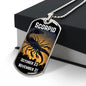 Scorpio Zodiac Dog Tag Necklace Military Chain (Silver) / No Jewelry Giftinum