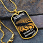 Scorpio Zodiac Dog Tag Necklace Military Chain (Gold) / No Jewelry Giftinum
