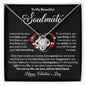Soulmate Valentines Necklace - I may not be your first kiss 14K White Gold Finish / Two-Toned Box Jewelry Giftinum