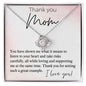 Thank You Mom Necklace 14K White Gold Finish / Two-Toned Box Jewelry Giftinum