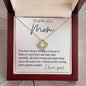 Thank You Mom Necklace 18K Yellow Gold Finish / Luxury Box w/LED Jewelry Giftinum