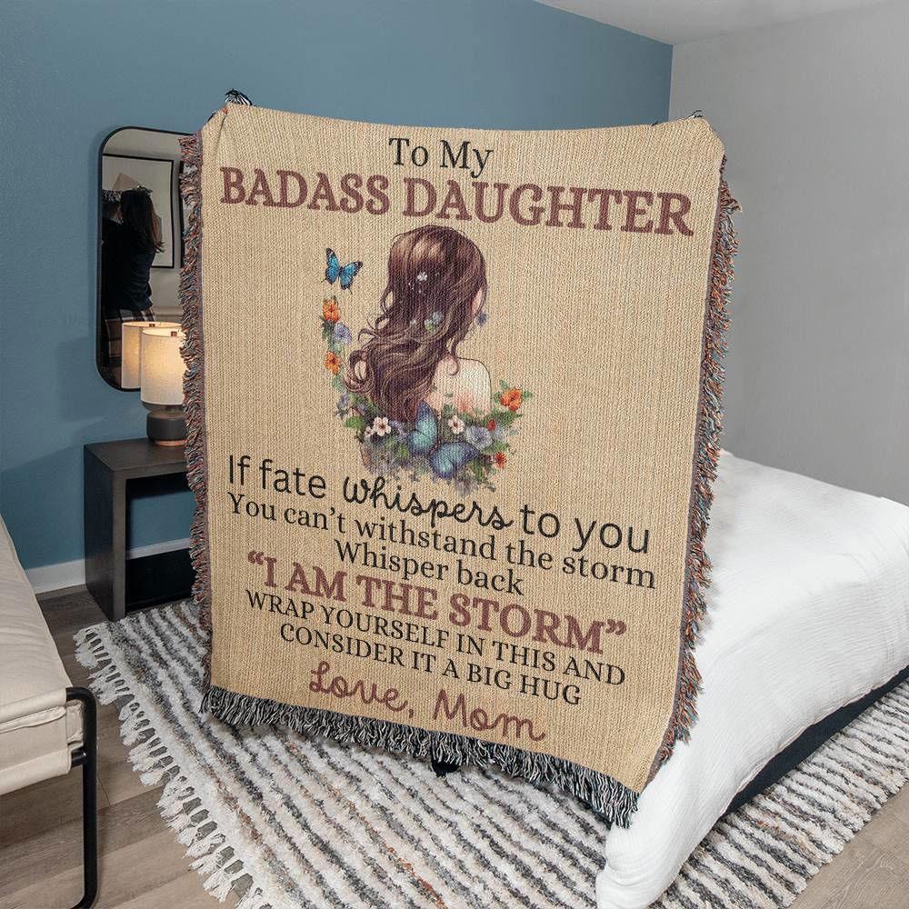 To Badass Daughter Blanket Love Mom- If Fate Whispers - Giftinum