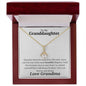 To Granddaughter - Alluring Beauty Necklace 14K White Gold Finish / Two-Toned Box Jewelry Giftinum