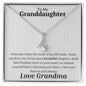 To Granddaughter - Alluring Beauty Necklace 14K White Gold Finish / Two-Toned Box Jewelry Giftinum