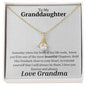 To Granddaughter - Alluring Beauty Necklace 14K White Gold Finish / Two-Toned Box Jewelry Giftinum