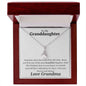 To Granddaughter - Alluring Beauty Necklace 14K White Gold Finish / Two-Toned Box Jewelry Giftinum