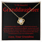 To Granddaughter from Grandma Love Knot Necklace - Grandchildren fills a space in our hearts 18K Yellow Gold Finish / Two-Toned Jewelry Giftinum