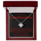 To Granddaughter from Grandma Love Knot Necklace - Grandchildren fills a space in our hearts 14K White Gold Finish / Luxury Box w/LED Jewelry Giftinum