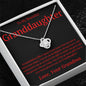 To Granddaughter from Grandma Love Knot Necklace - Grandchildren fills a space in our hearts 14K White Gold Finish / Two-Toned Jewelry Giftinum