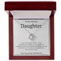 To My Amazing Daughter Love Knot Necklace - You are my beautiful daughter 14K White Gold Finish / Luxury Box w/LED Jewelry Giftinum