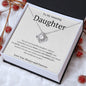 To My Amazing Daughter Love Knot Necklace - You are my beautiful daughter 14K White Gold Finish / Two-Toned Box Jewelry Giftinum