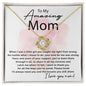 To My Amazing Mom - Thank You For All Love knot 18K Yellow Gold Finish / Standard Box Jewelry Giftinum