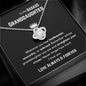 To My Badass Granddaughter Love Knot Necklace - Whenever you feel 14K White Gold Finish / Standard Box Jewelry Giftinum