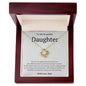 To My Beautiful Daughter From Dad Love Knot Necklace - You are my biggest achievement 18K Yellow Gold Finish / Luxury Box w/LED Jewelry Giftinum