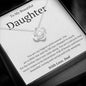 To My Beautiful Daughter From Dad Love Knot Necklace - You are my biggest achievement 14K White Gold Finish / Two-Toned Box Jewelry Giftinum