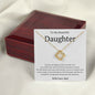 To My Beautiful Daughter From Dad Love Knot Necklace - You are my biggest achievement 14K White Gold Finish / Two-Toned Box Jewelry Giftinum