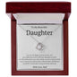 To My Beautiful Daughter From Dad Love Knot Necklace - You are my biggest achievement 14K White Gold Finish / Two-Toned Box Jewelry Giftinum