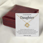 To My Beautiful Daughter From Dad Love Knot Necklace - You are my biggest achievement 14K White Gold Finish / Two-Toned Box Jewelry Giftinum