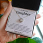 To My Beautiful Daughter From Dad Love Knot Necklace - You are my biggest achievement 14K White Gold Finish / Two-Toned Box Jewelry Giftinum