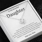 To My Beautiful Daughter From Mom Love Knot Necklace - You are my biggest achievement 14K White Gold Finish / Two-Toned Box Jewelry Giftinum
