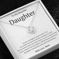 To My Beautiful Daughter From Mom Love Knot Necklace - You are my biggest achievement 14K White Gold Finish / Two-Toned Box Jewelry Giftinum