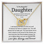 To My Beautiful Daughter Interlocking Necklace - I will always be there 18K Yellow Gold Finish / Two-Toned Box Jewelry Giftinum