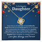 To My Beautiful Daughter Love Knot Necklace- Know that you are eternally 18K Yellow Gold Finish / Standard Box Jewelry Giftinum