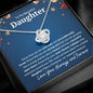 To My Beautiful Daughter Love Knot Necklace- Know that you are eternally 14K White Gold Finish / Standard Box Jewelry Giftinum