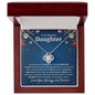 To My Beautiful Daughter Love Knot Necklace- Know that you are eternally 14K White Gold Finish / Standard Box Jewelry Giftinum